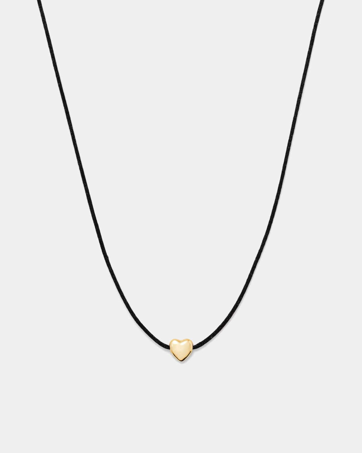 Atomic Heart Cord Necklace - Black
