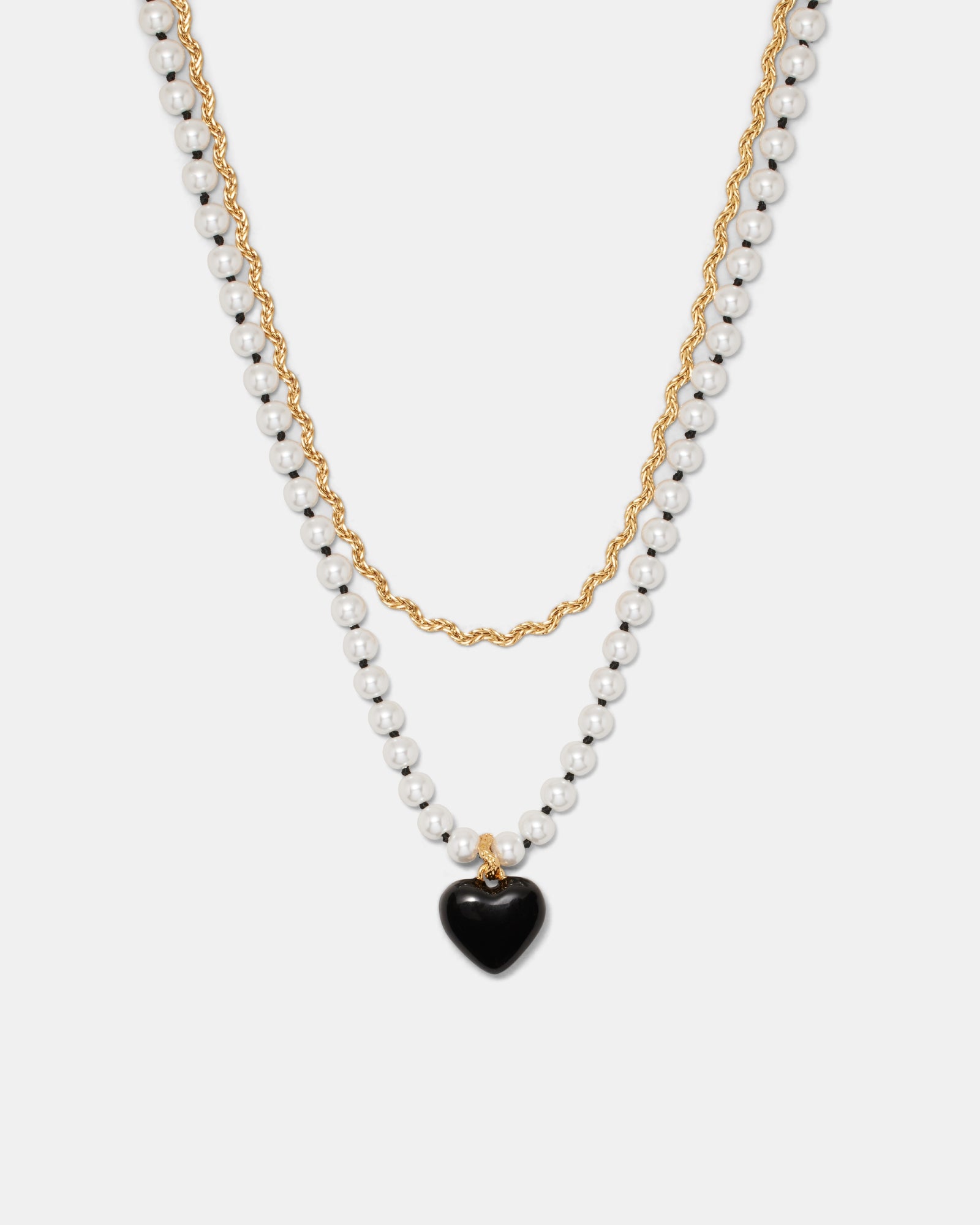 Heart Beat Necklace - Black