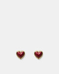 En Pointe Mini Stud Earrings - Claret