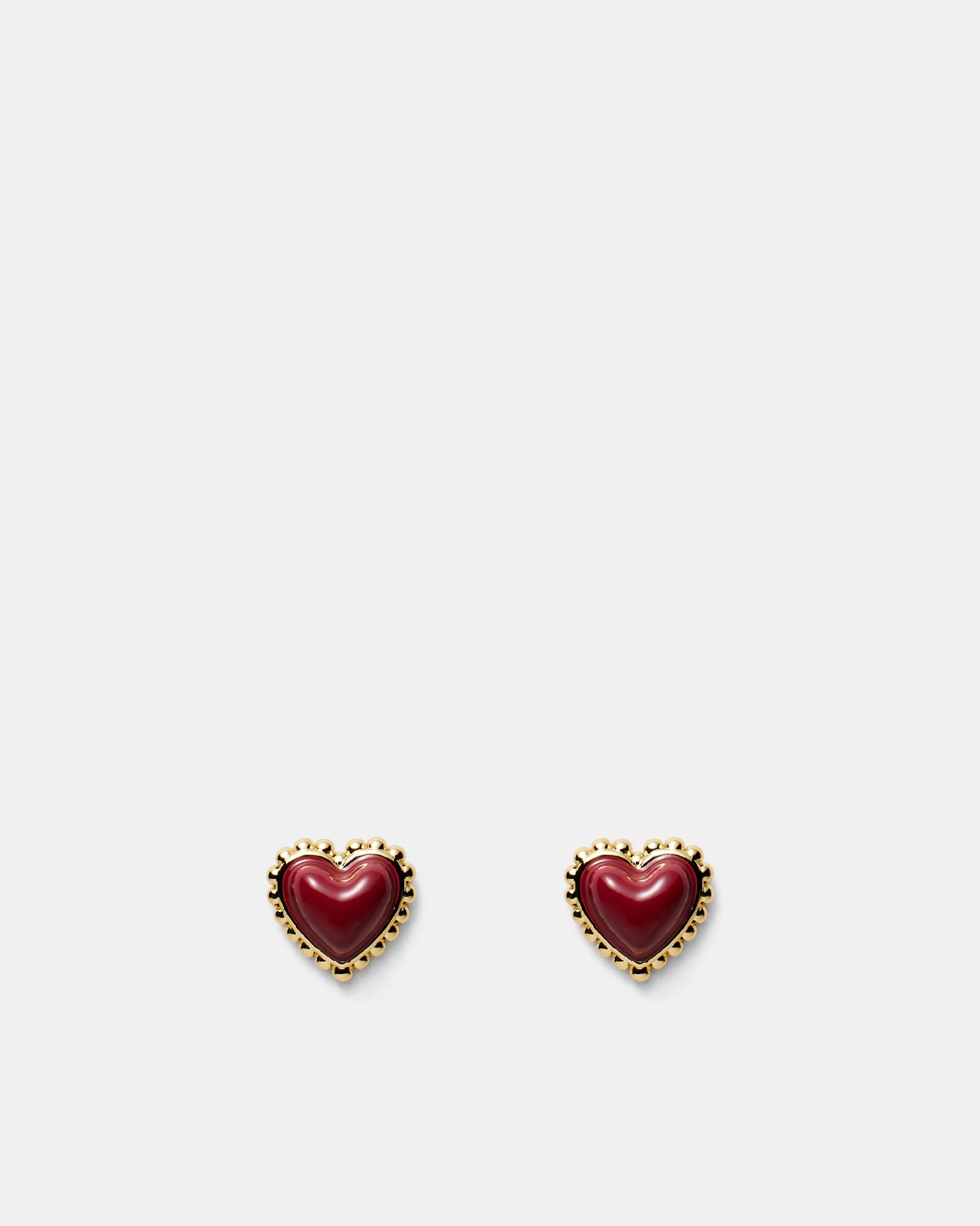 En Pointe Mini Stud Earrings - Claret