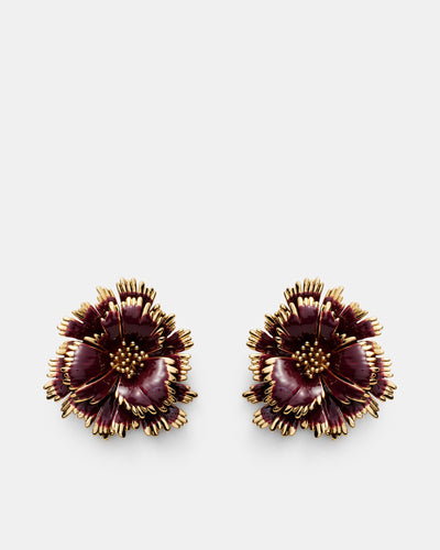 Eternal Beauty Stud Earrings - Claret