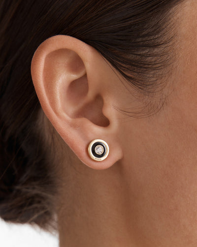 Charmed Stud Earrings - Black