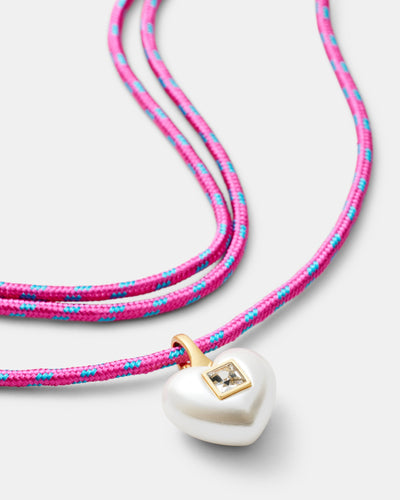 Devotion Heart Necklace - Pearl