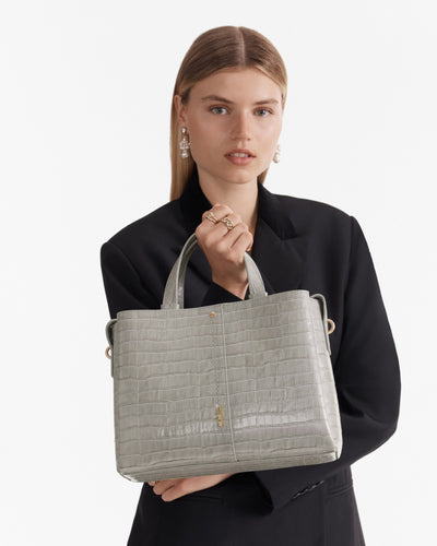 Metro Mini Tote Bag - Grey Sky