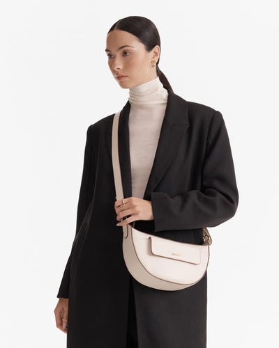 Preston Crescent Crossbody Bag - Linen