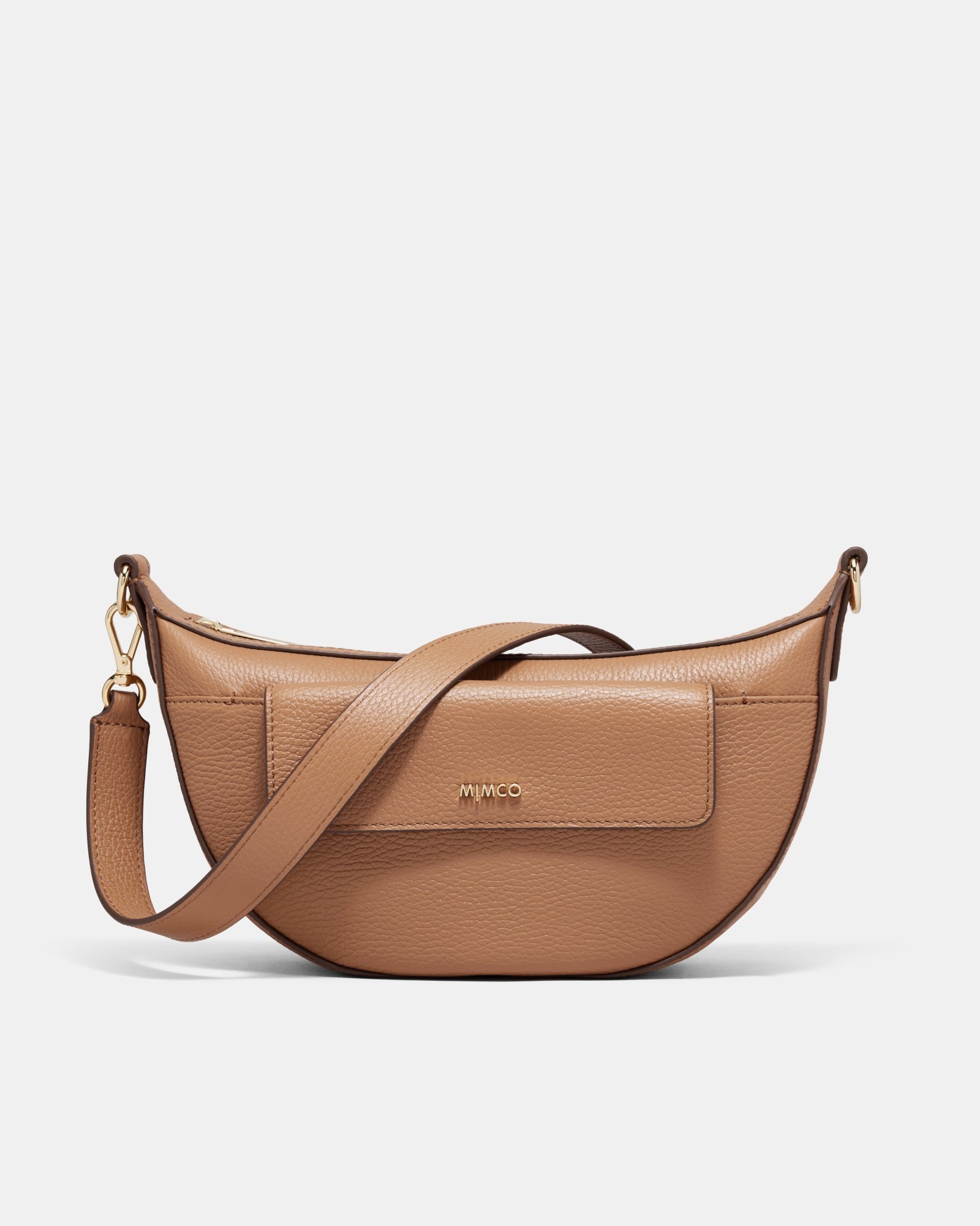 Preston Crescent Crossbody Bag - Caramel