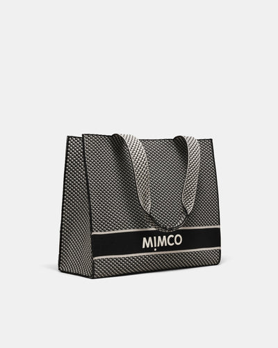Blondie Boxy Tote Bag - Black White