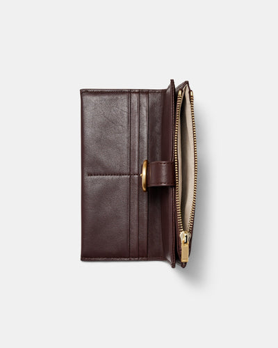 Arc Large Wallet - Mahogany