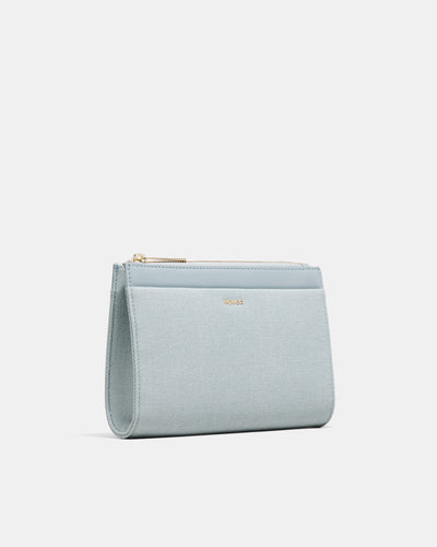 Yvette Gusset Pouch - Dusty Blue