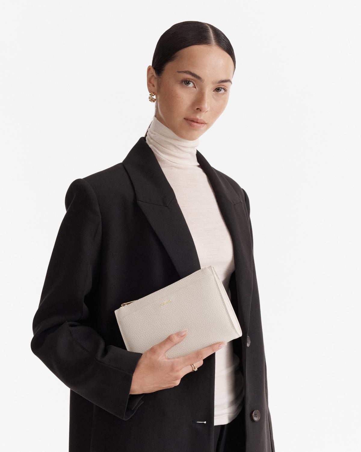 Yvette Gusset Pouch - Eggshell