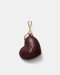Romance Heart Bag Charm - Mahogany