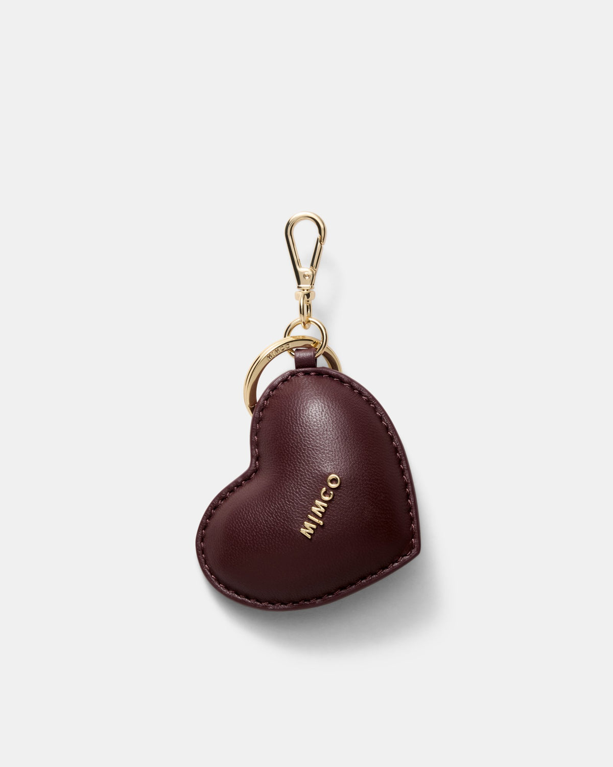 Romance Heart Bag Charm - Mahogany