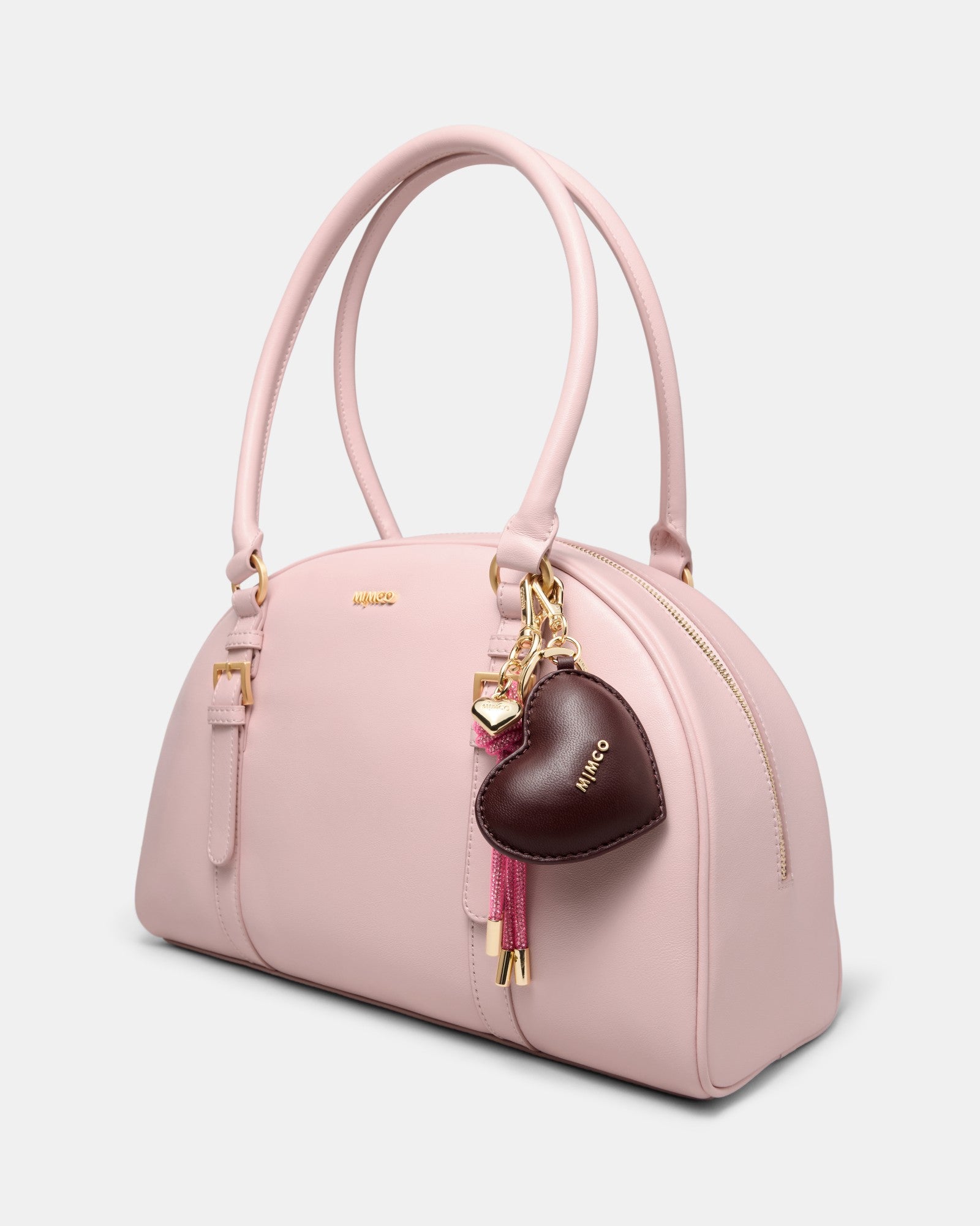 Romance Heart Bag Charm - Mahogany