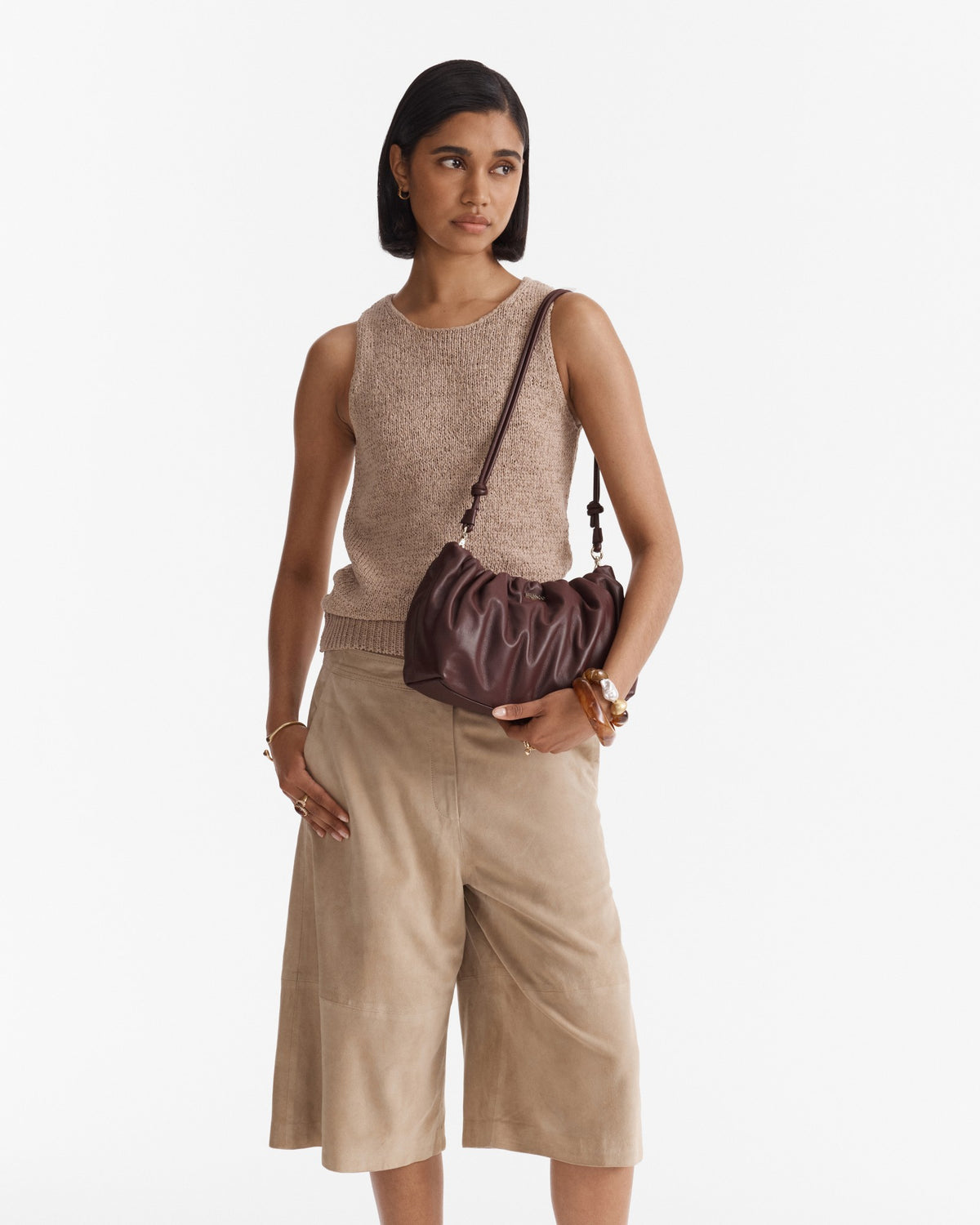 Alina Shoulder Bag - Mahogany