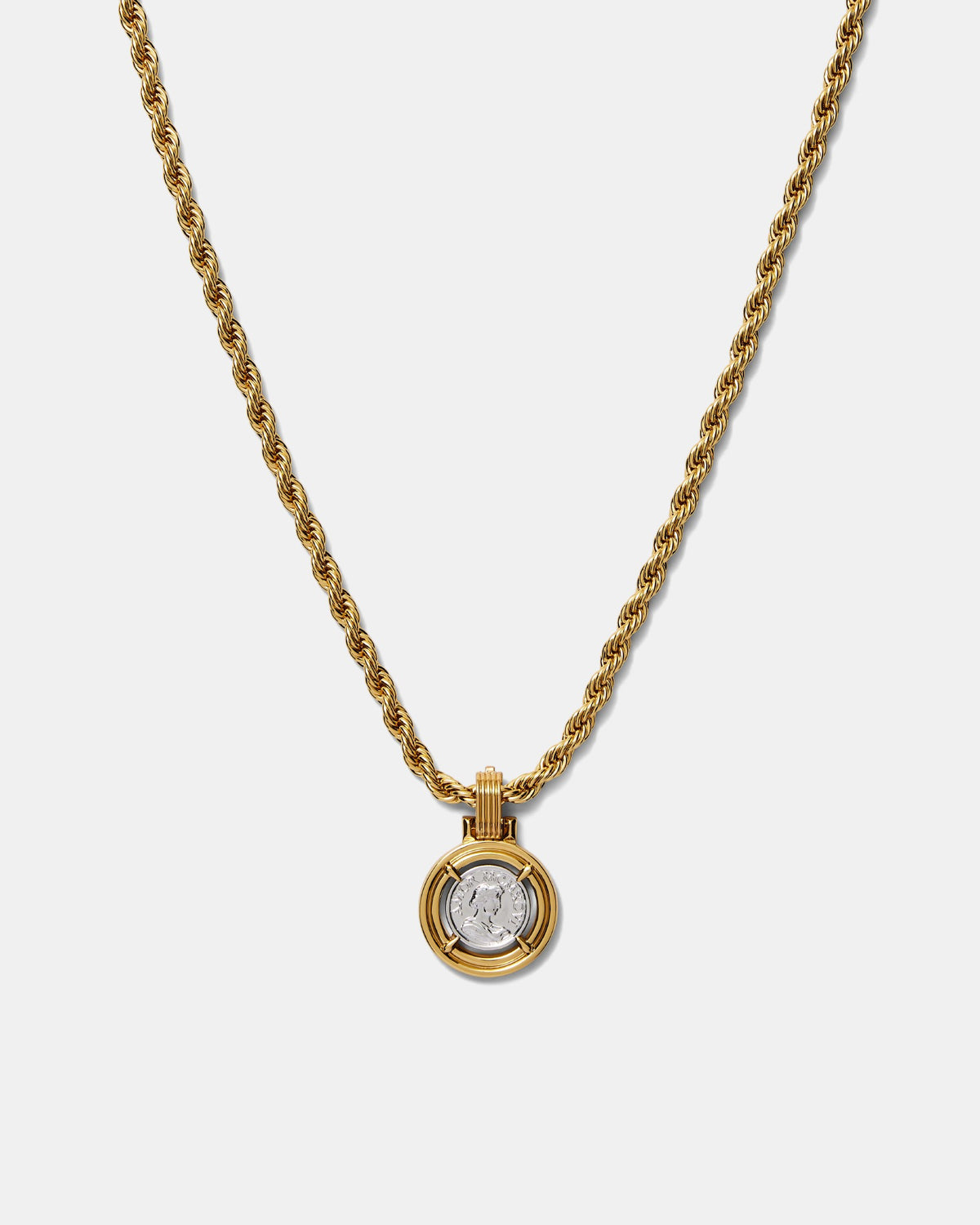Penny Pendant Necklace - Gold Silver