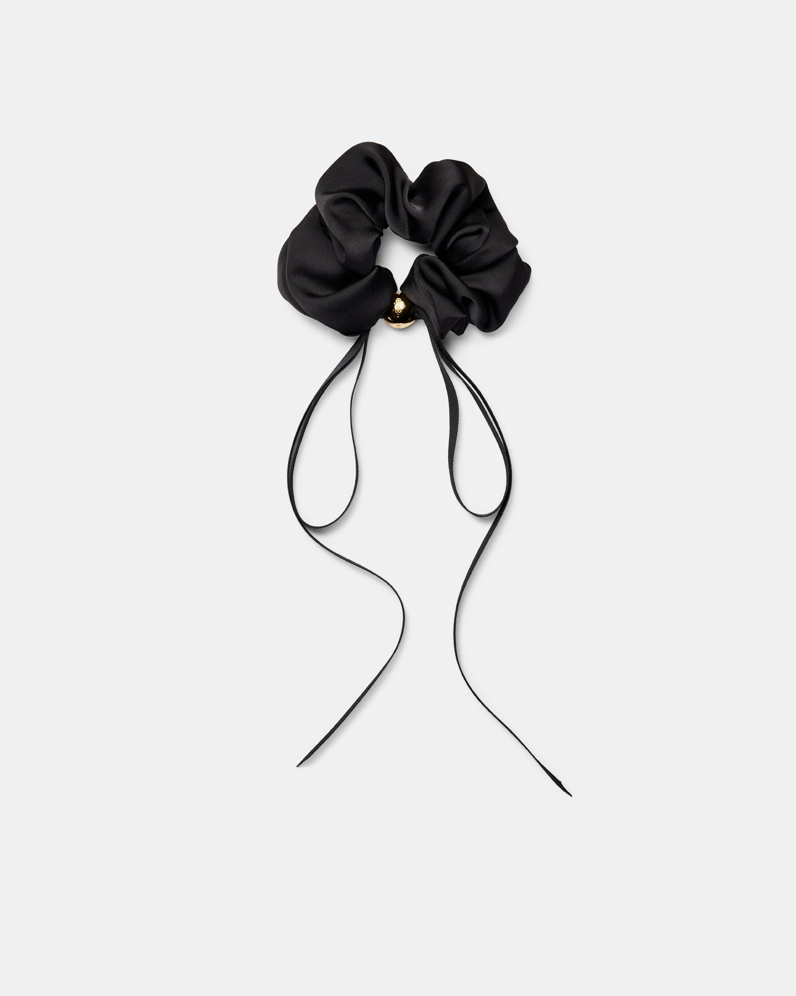 Ribbon Scrunchie - Black