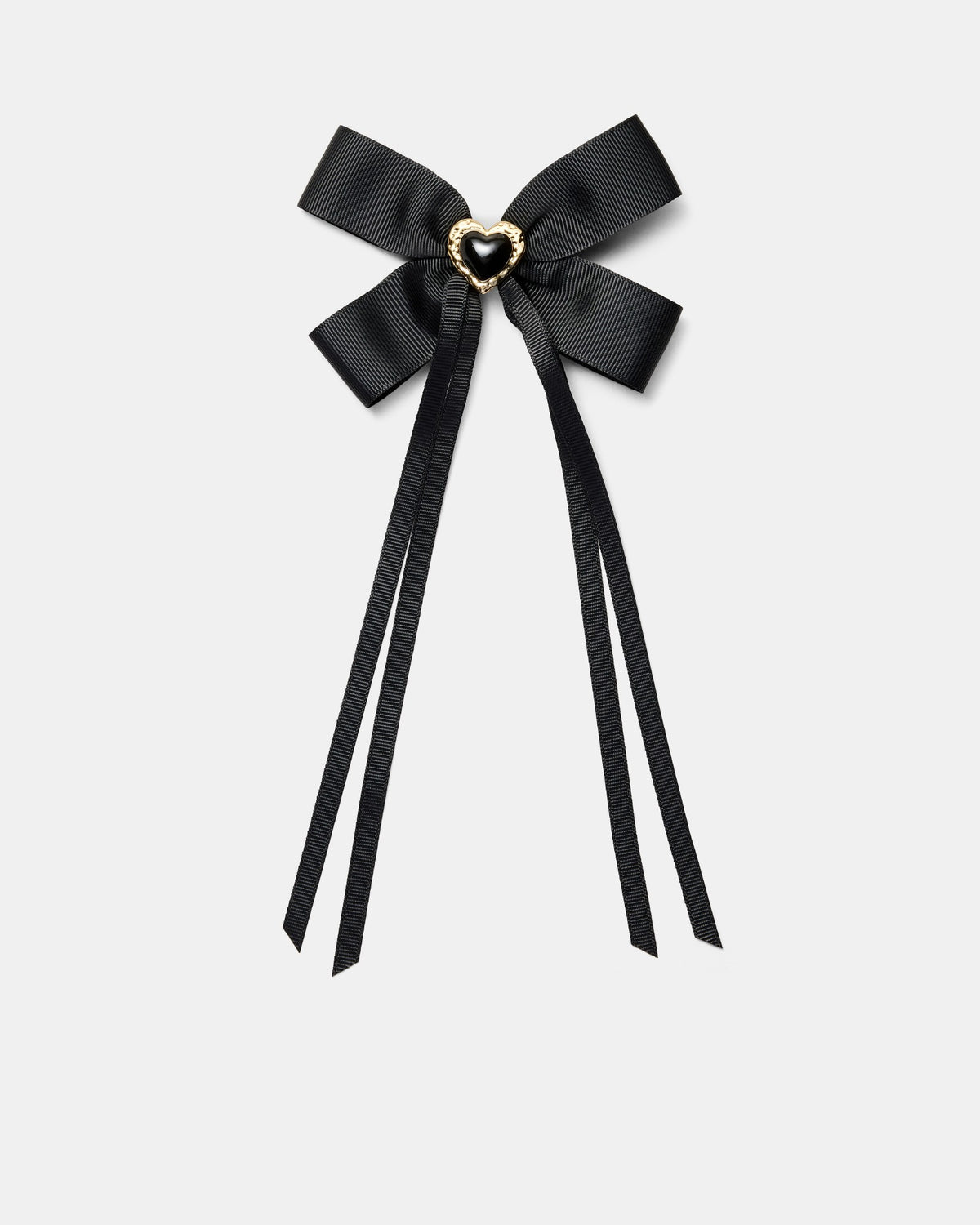 Sorrowful Heart Hair Clip - Black