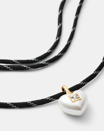Devotion Heart Necklace - Black