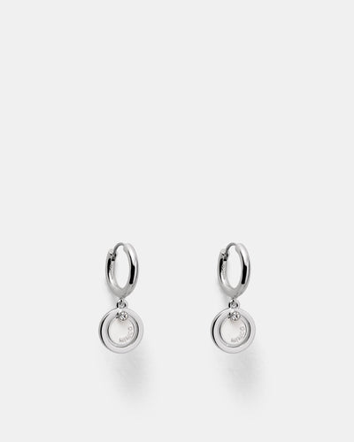 Charmed Hoop Earrings - Silver