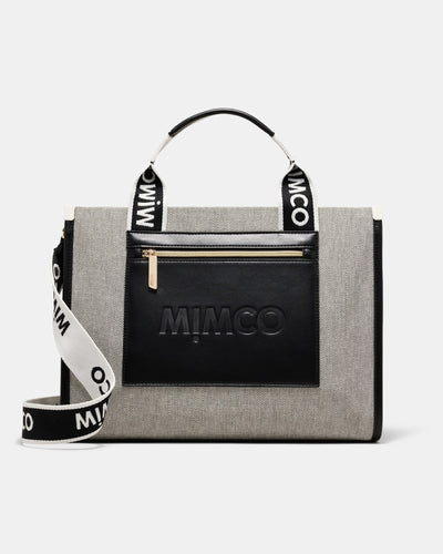 Patch Tote Bag - Black White