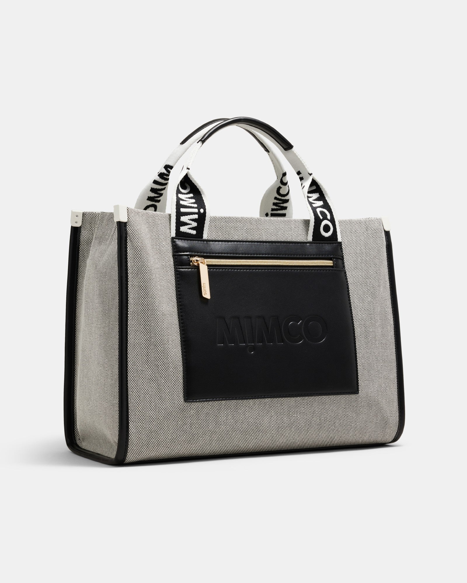 Patch Tote Bag - Black White