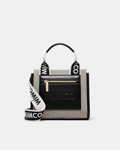 Patch Mini Tote Bag - Black White