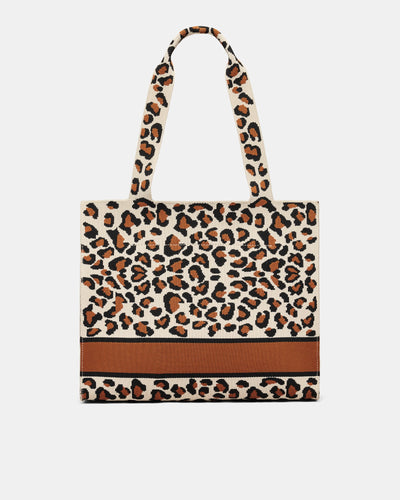 Blondie Boxy Tote Bag - Leopard