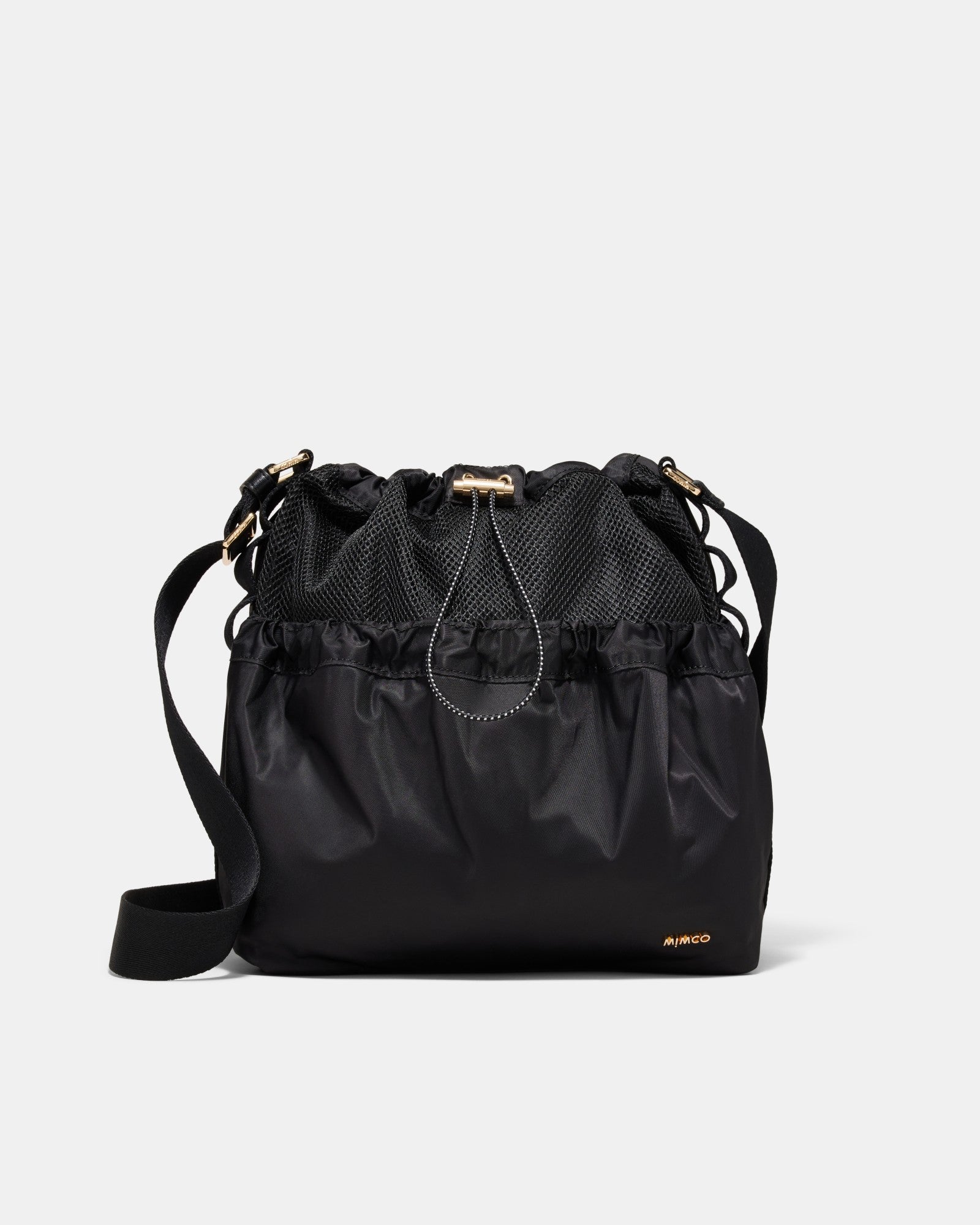 Cady Bucket Crossbody Bag - Black Light Gold