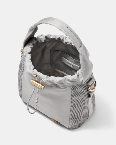Cady Mini Bucket Crossbody Bag - Grey Sky
