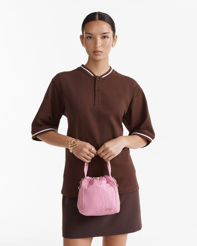 Cady Mini Bucket Crossbody Bag - Pink Dust
