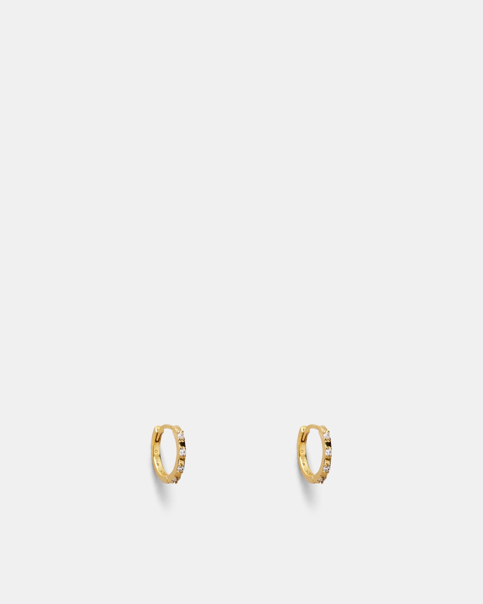Vela Huggie Hoop Earrings - Gold