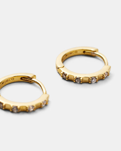 Vela Huggie Hoop Earrings - Gold