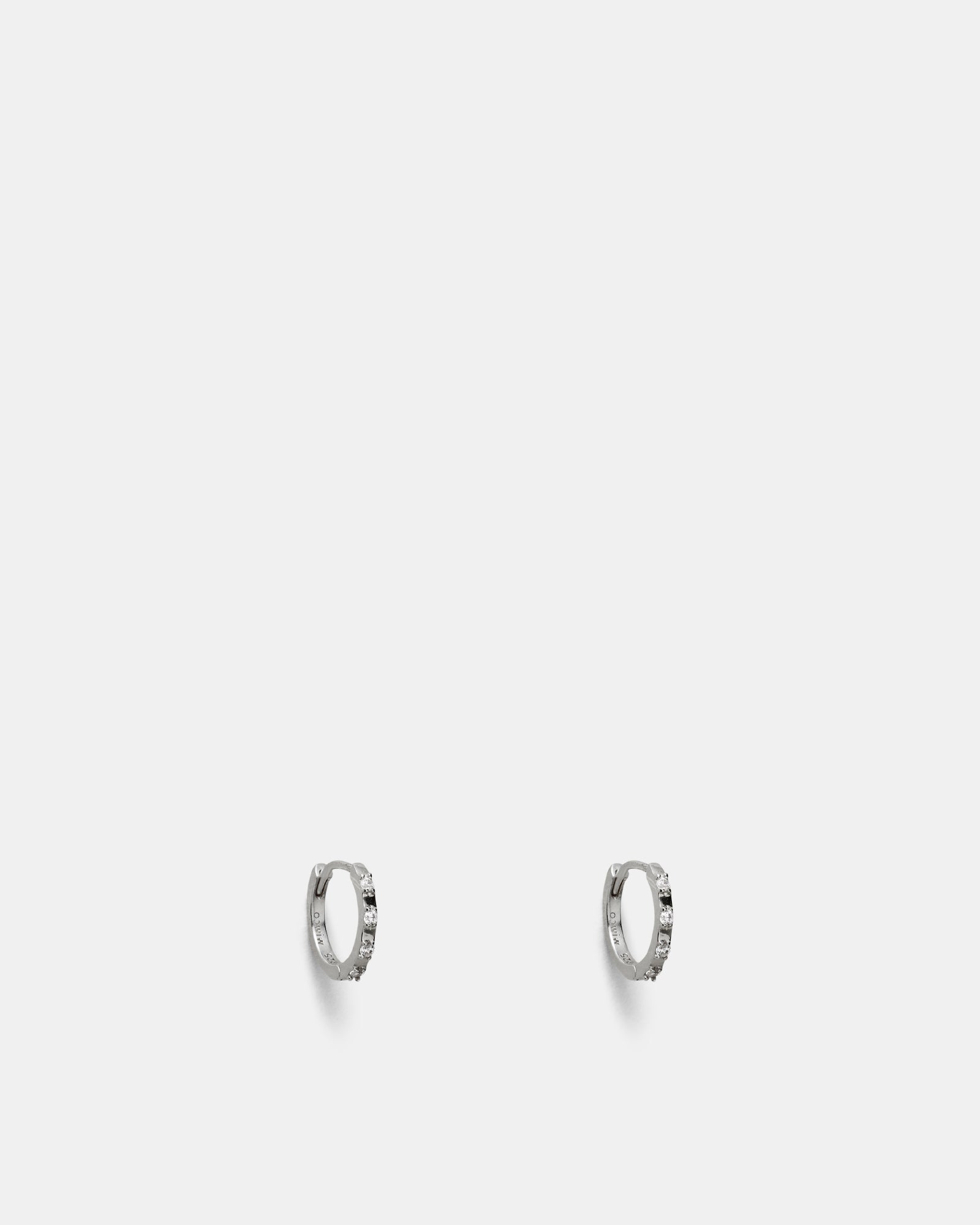 Vela Huggie Hoop Earrings - Silver