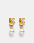 Fabulousness Huggie Hoop Earrings - Pearl