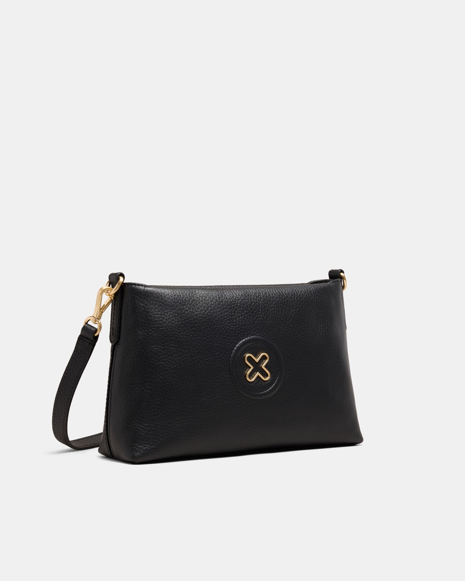 Bay Strap Crossbody Bag - Black Light Gold