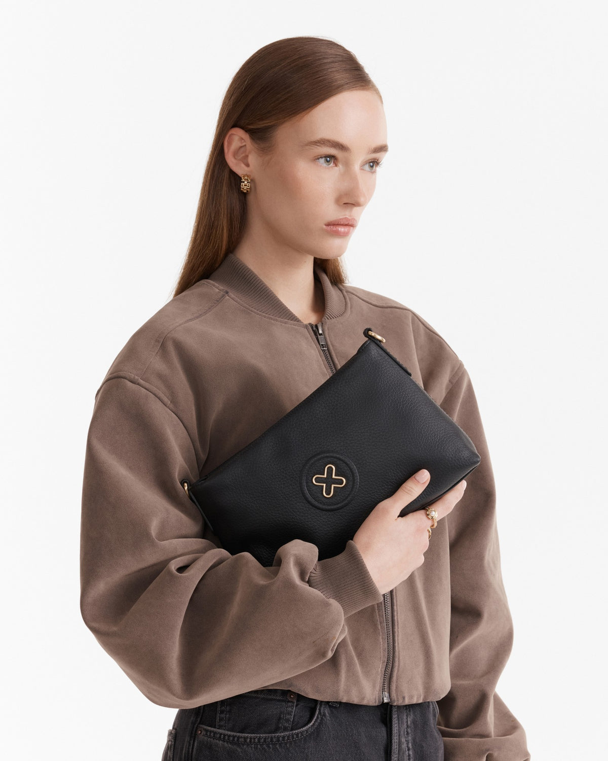 Bay Strap Crossbody Bag - Black Light Gold
