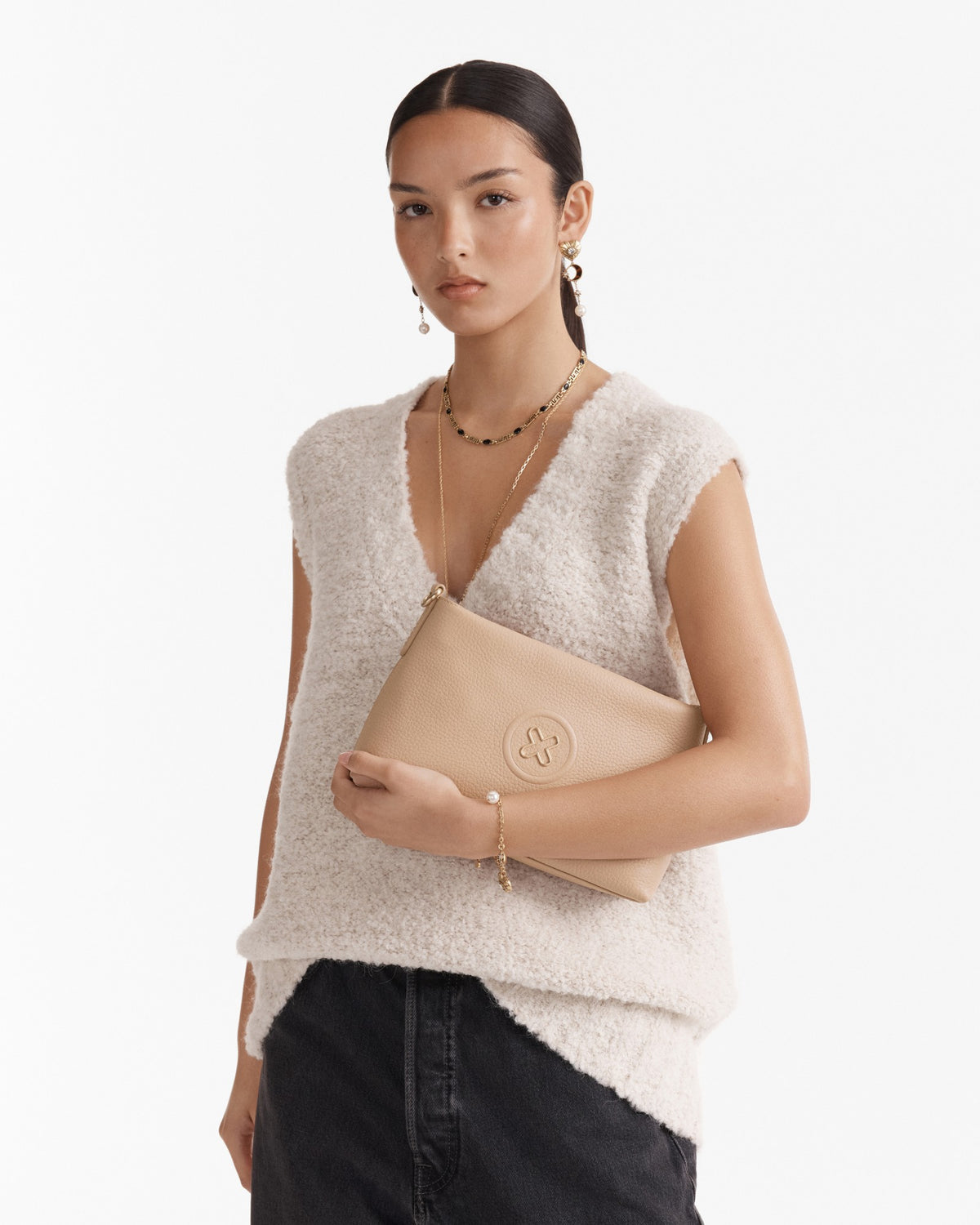 Bay Strap Crossbody Bag - Almond