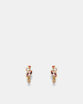 Little Gem Hoop Earrings - Pink Multi