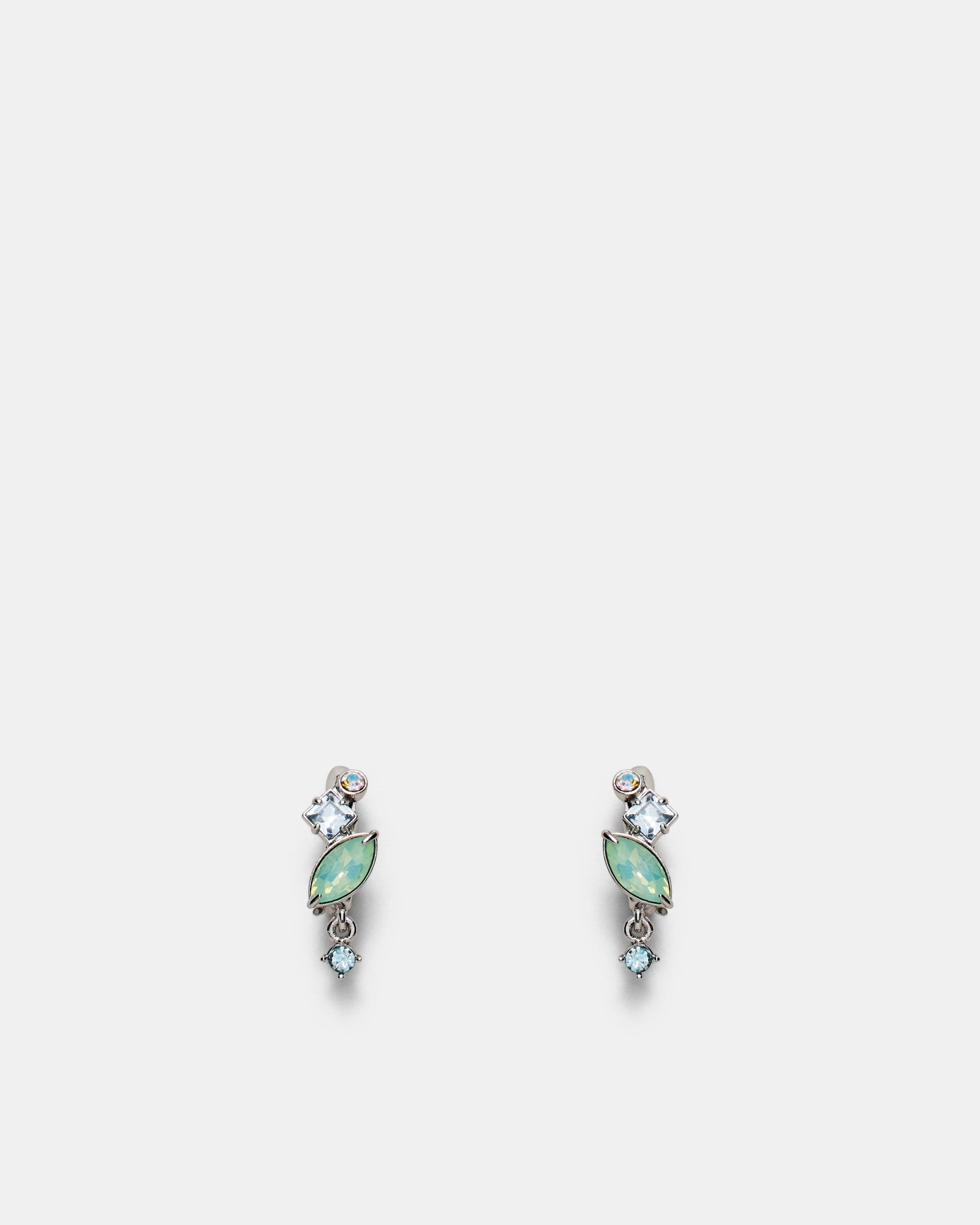 Little Gem Hoop Earrings - Blue Multi