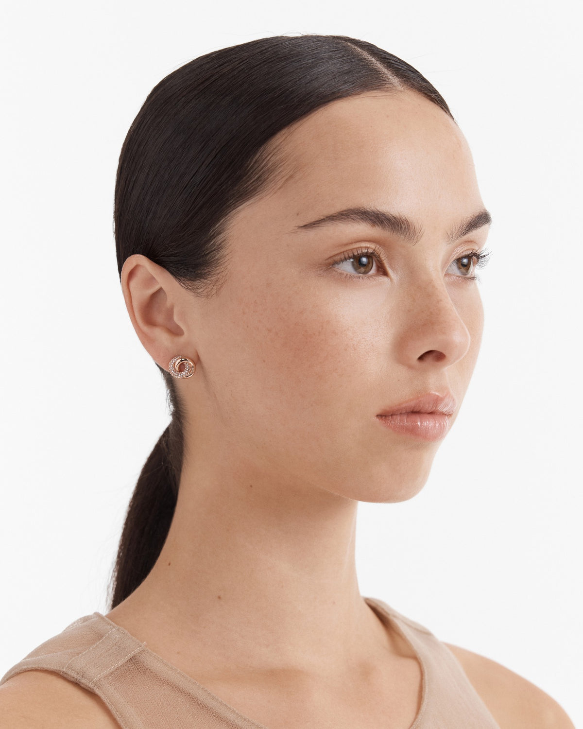 Resonance Stud Earrings - Rose Gold