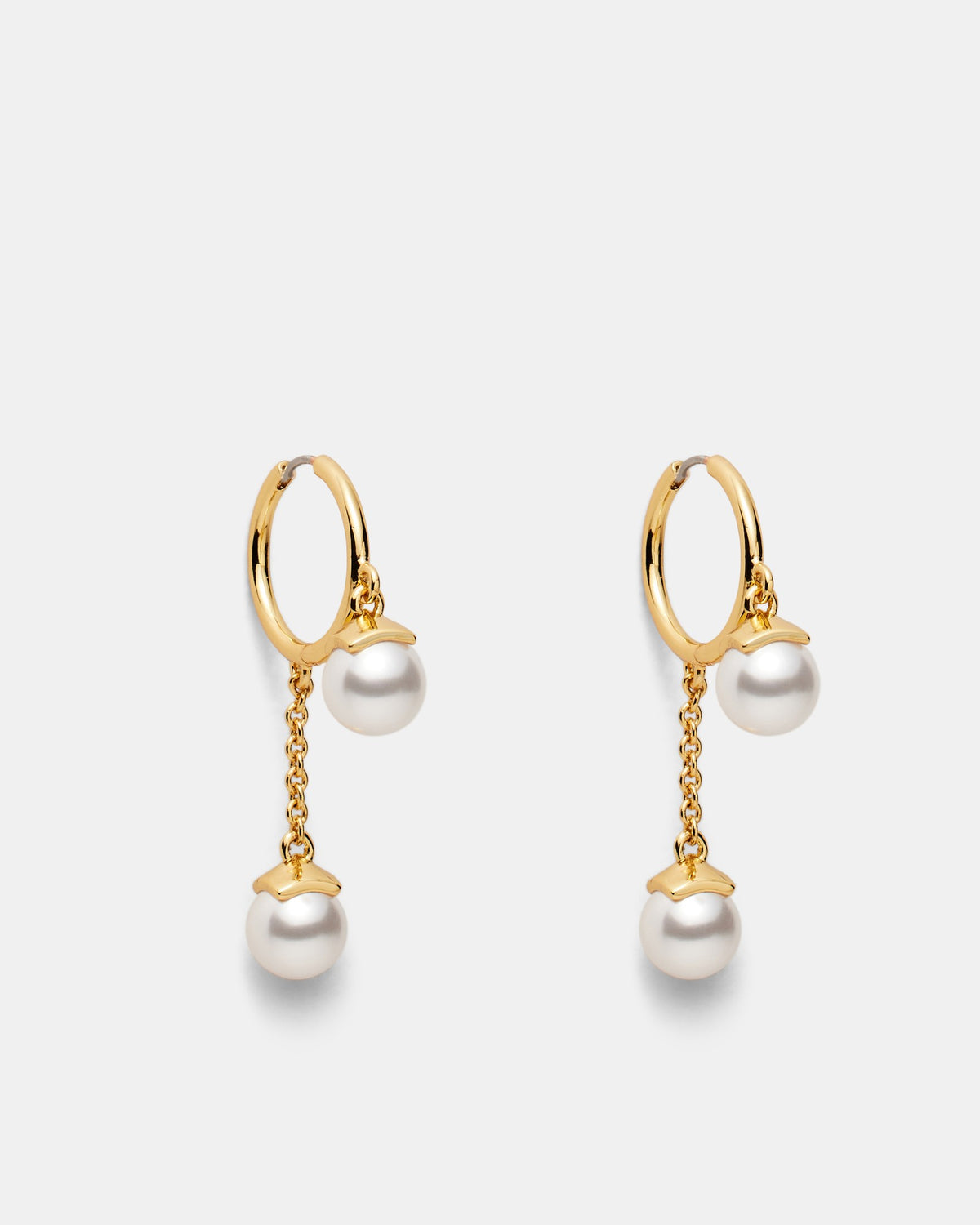 Fabulousness Hoop Earrings - Pearl