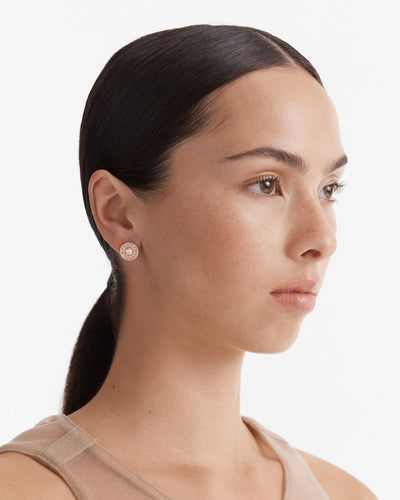 Ring Ring Stud Earrings - Ballet