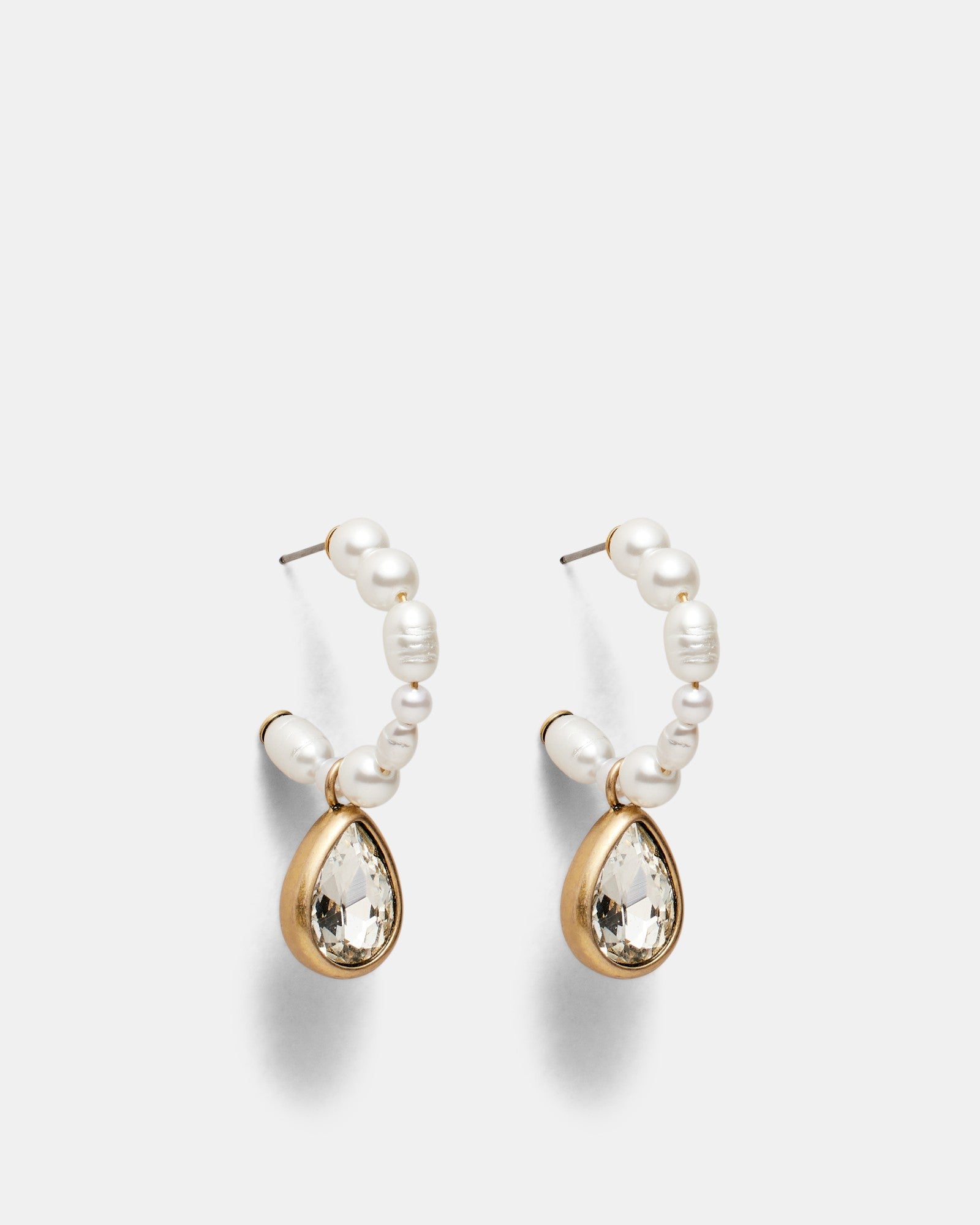 Bubbly Pearl Hoop Earrings - Pearl