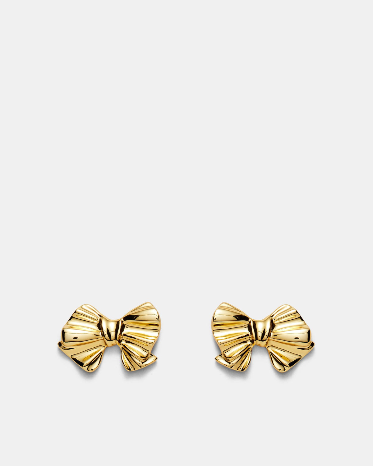 Girl Squad Bow Stud Earrings - Gold