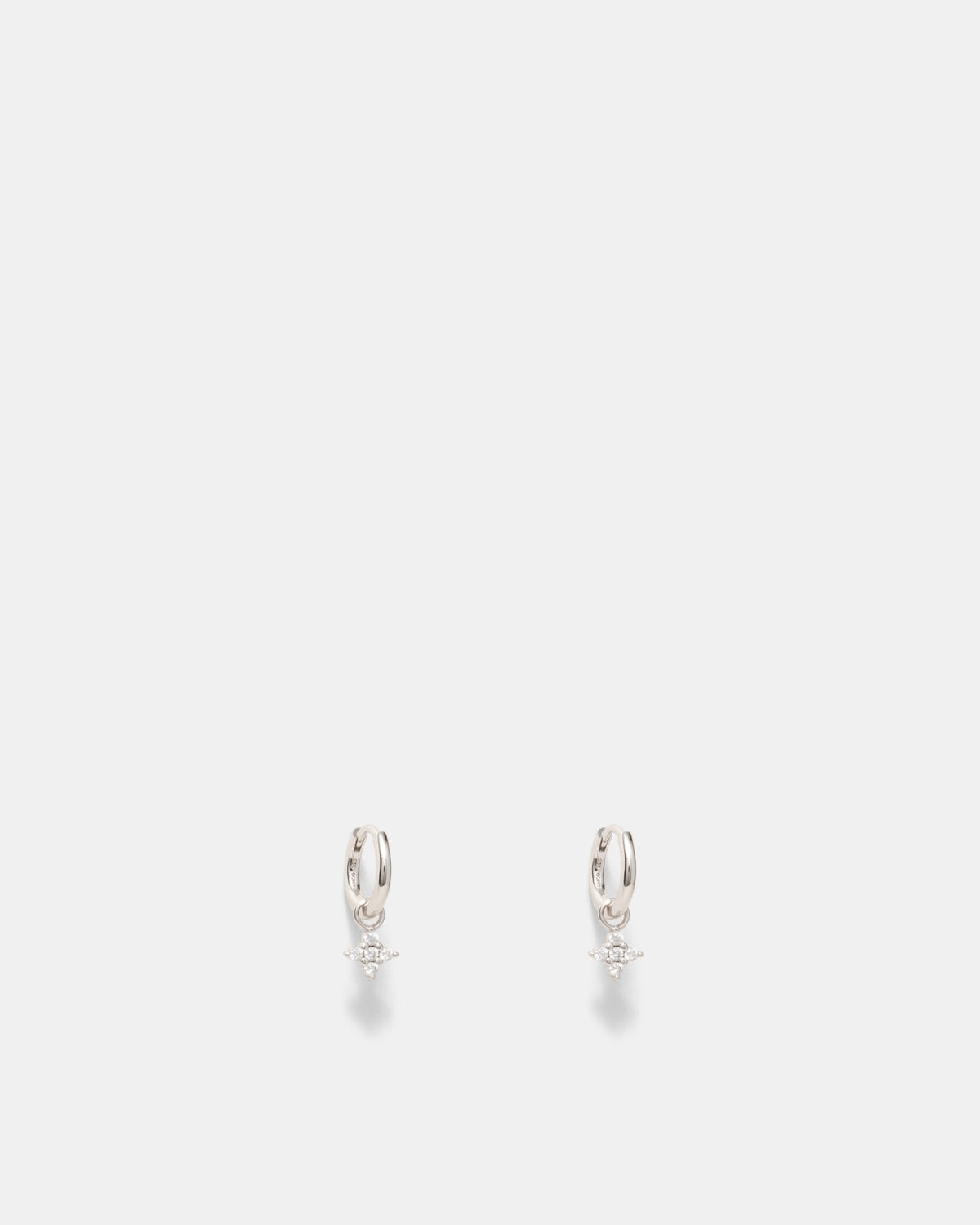 Anthos Charm Hoop Earrings - Silver