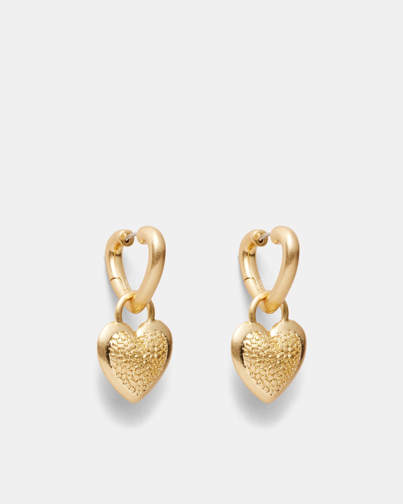 So Fetch Heart Drop Earrings - Gold