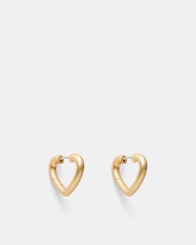 So Fetch Heart Drop Earrings - Gold