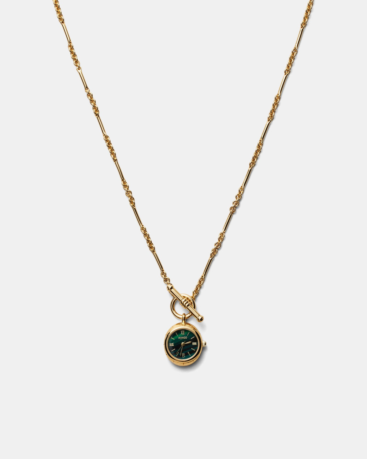 In Time Watch Necklace - Pine