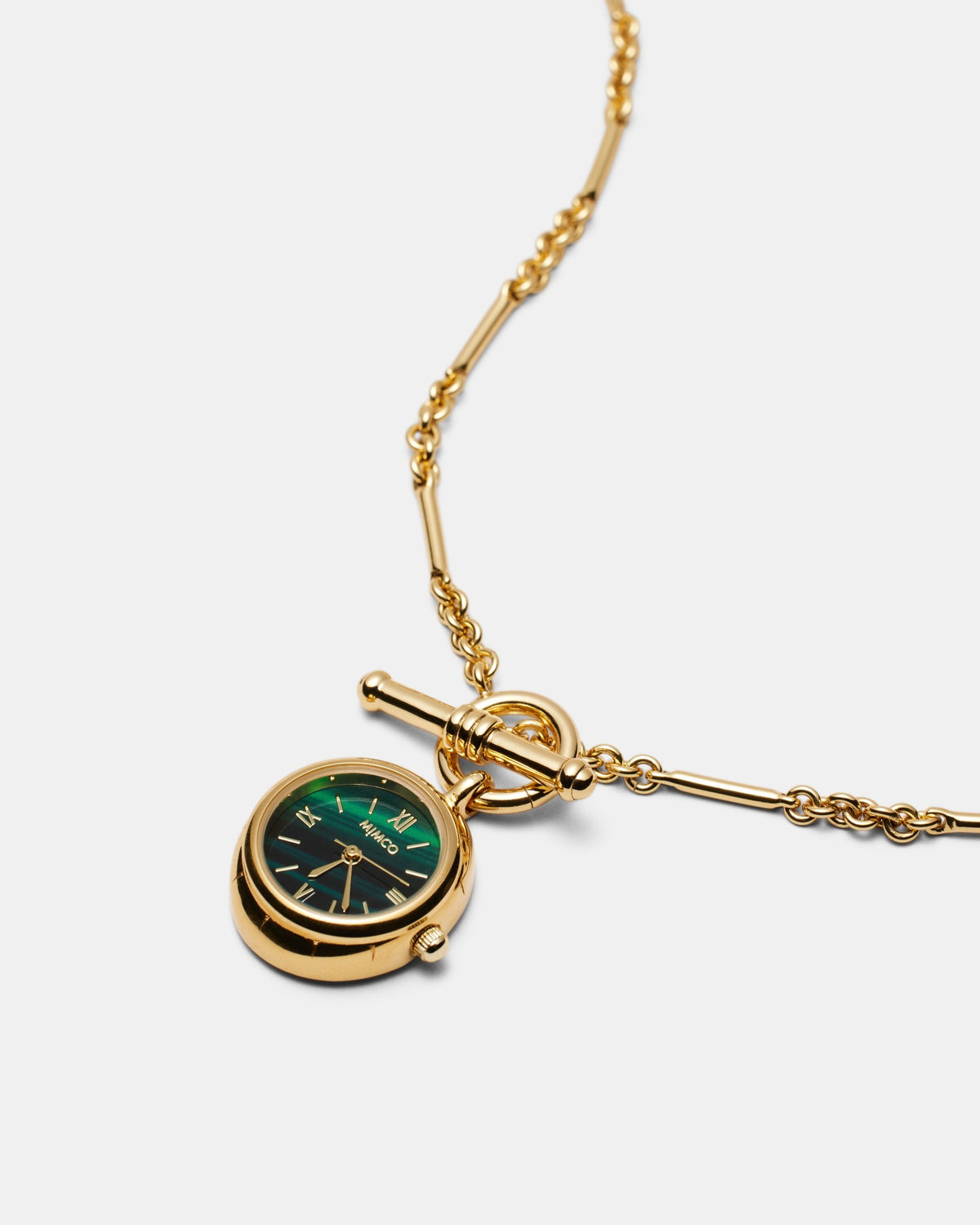 In Time Watch Necklace - Pine