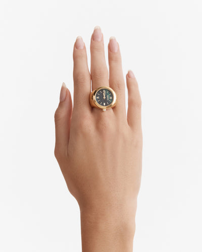 In Time Watch Ring - Pine